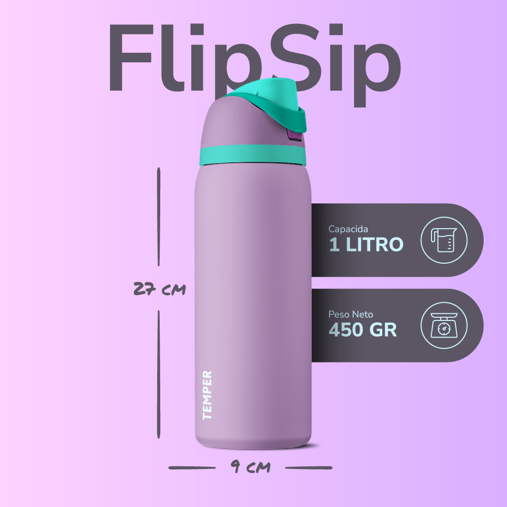 Temper FlipSip 1L Purple - Imagen 3