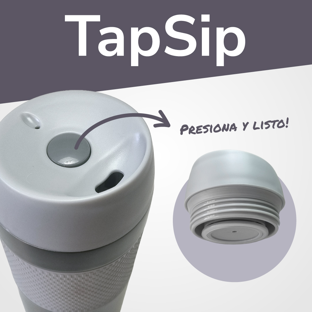 Temper TapSip 450ml Gray - Imagen 3